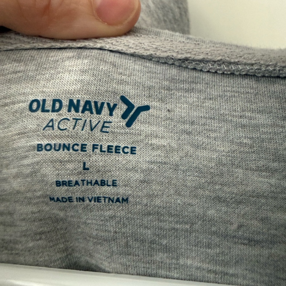 Old Navy Active Bounce Fleece Gray Quarter Zip Size Large - Picture 2 of 8